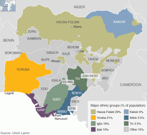 Map of Nigeria Ethnics: always a source of conflict, can Buhari weld a nation out of these diversities?